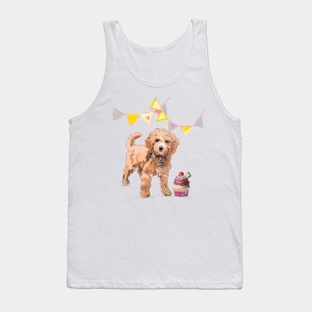 Birthday Cockapoo Tank Top by Leamini20